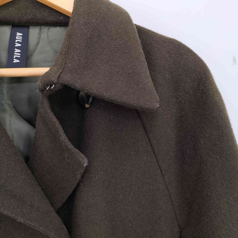 アウラアイラ AULA AILA キルティングドッキング ウール ロング トレンチコート レディース ONE SIZE